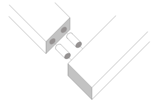 Woodworking Joint Butt Dowel